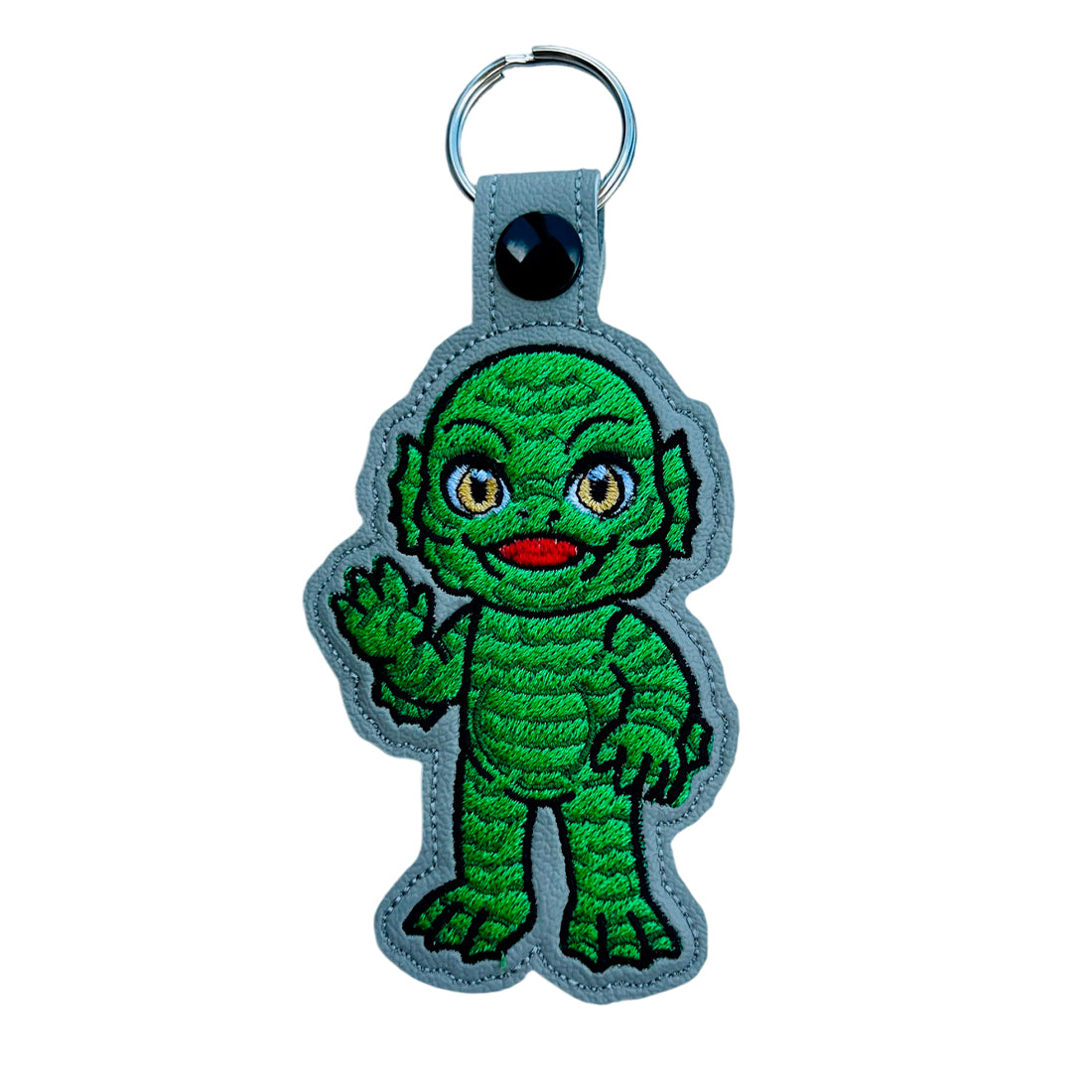 Creature Snap Tab & Eyelet Fob - Deep Sea Monster Embroidery Design