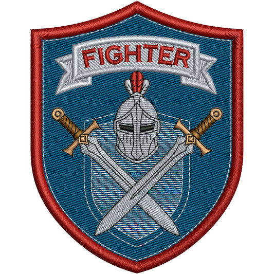 Fighter Patch Embroidery Design
