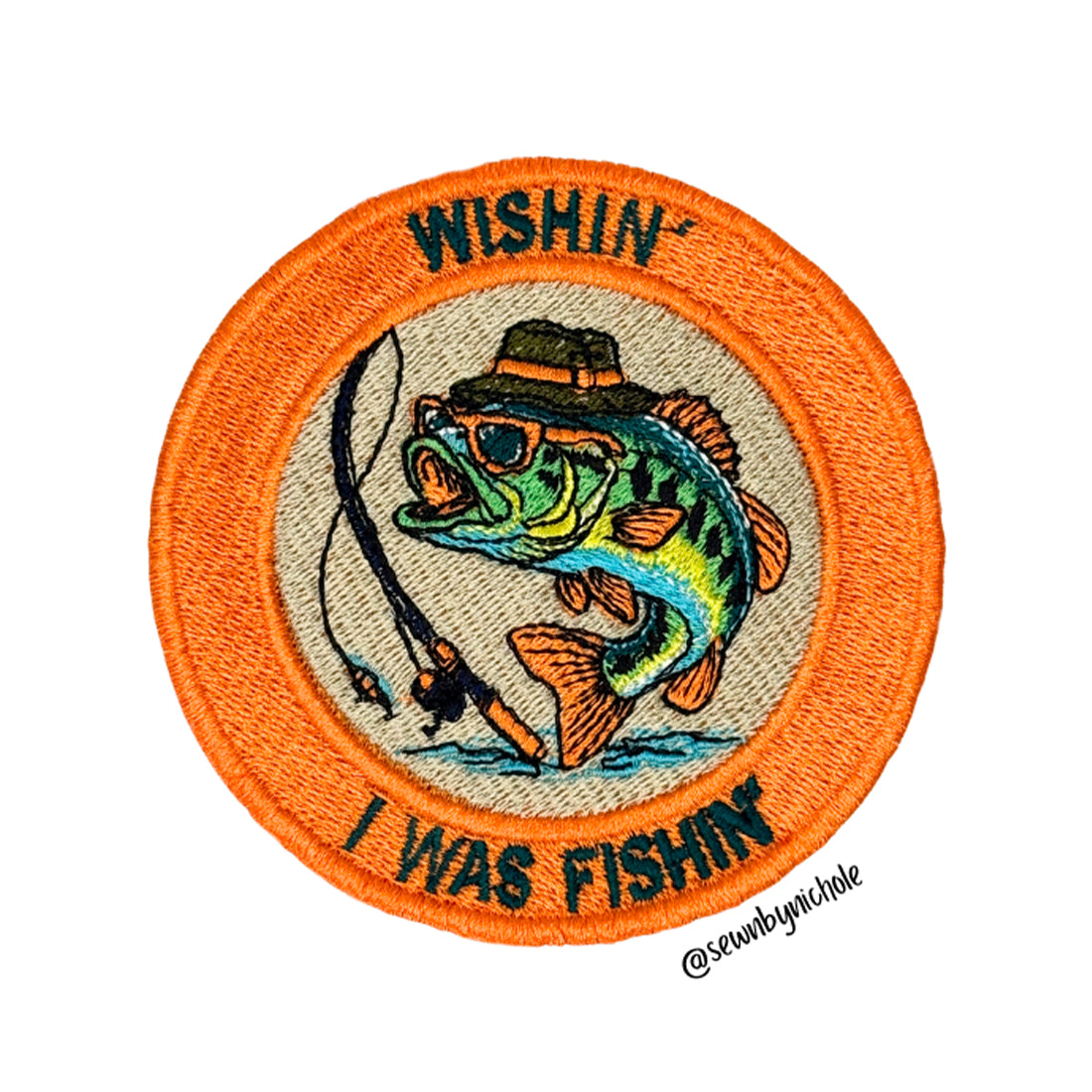 Fishin Patch Embroidery Design