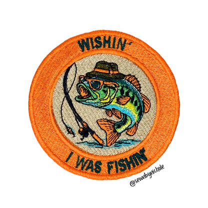 Fishin Patch Embroidery Design