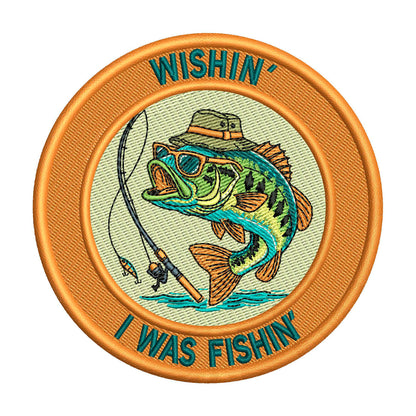 Fishin Patch Embroidery Design