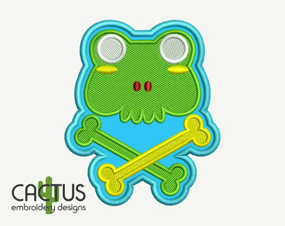 Froge Сrossbone Patch Embroidery Design