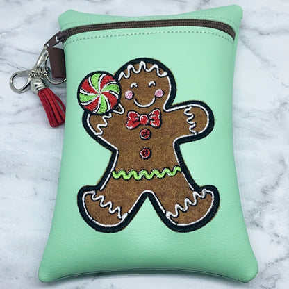 Gingerbread Man Applique Embroidery Design