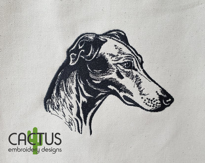 Greyhound Embroidery Design