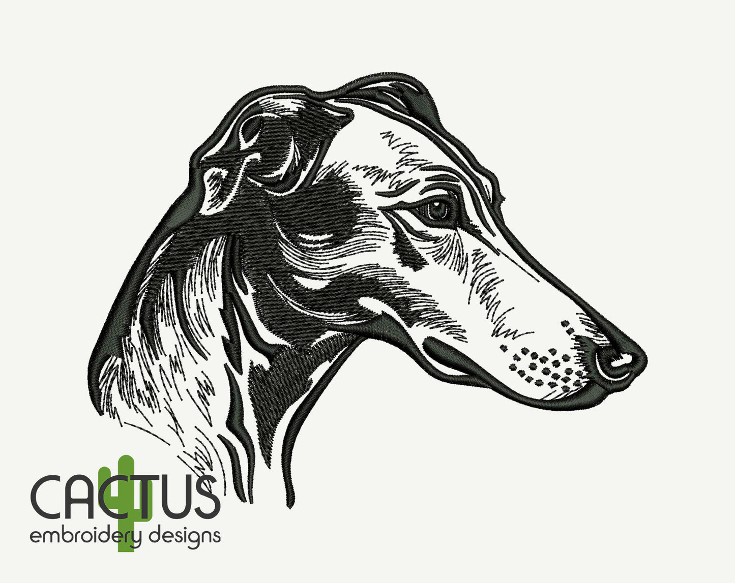 Greyhound Embroidery Design