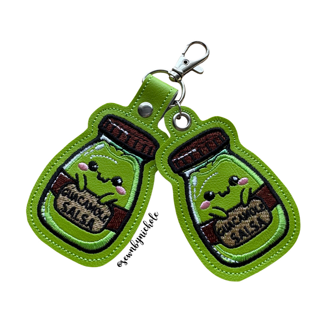 Guacamole Salsa Snap Tab & Eyelet Fob