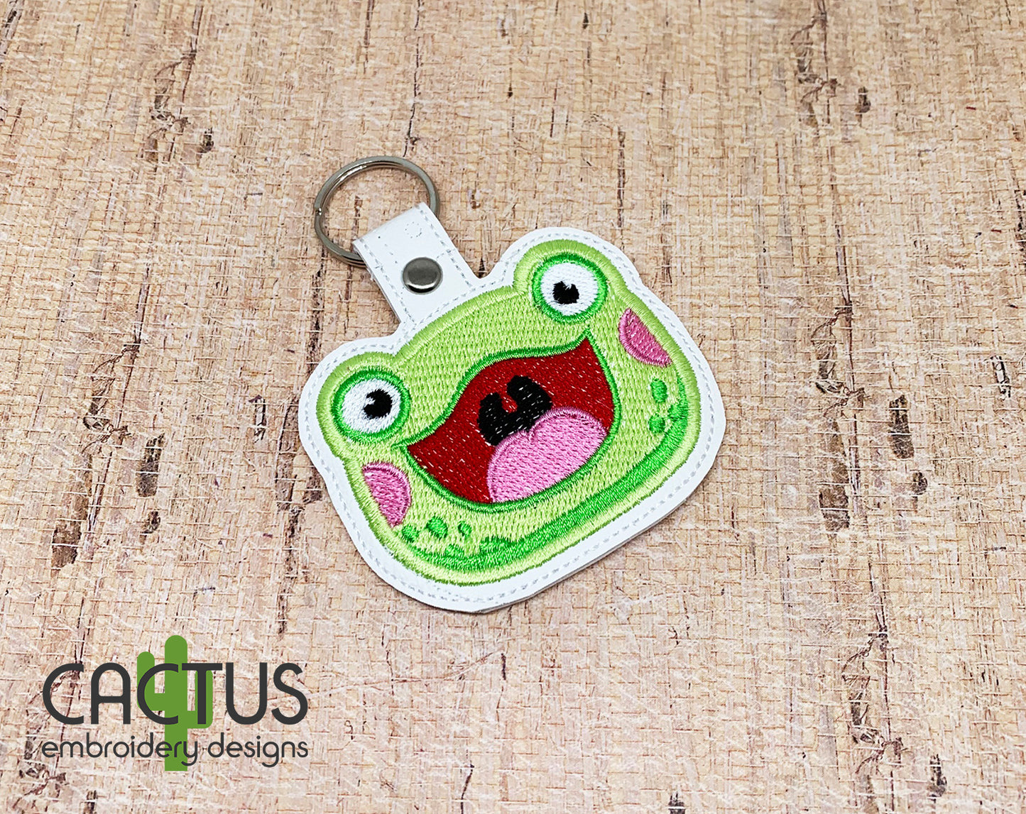 Happy Frog Snap Tab & Eyelet Fob