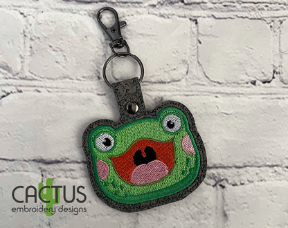 Happy Frog Snap Tab & Eyelet Fob