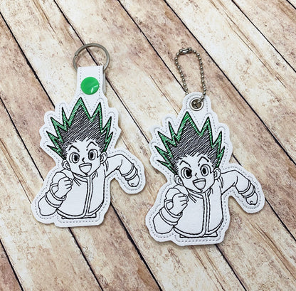 Hunter G Patch Embroidery Design, Sanitizer Holder, Snap Tab & Eyelet Fob