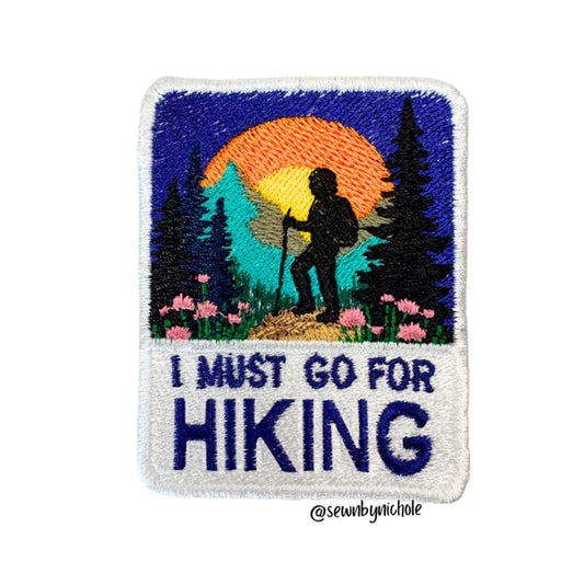 I must Go Patch Embroidery Design