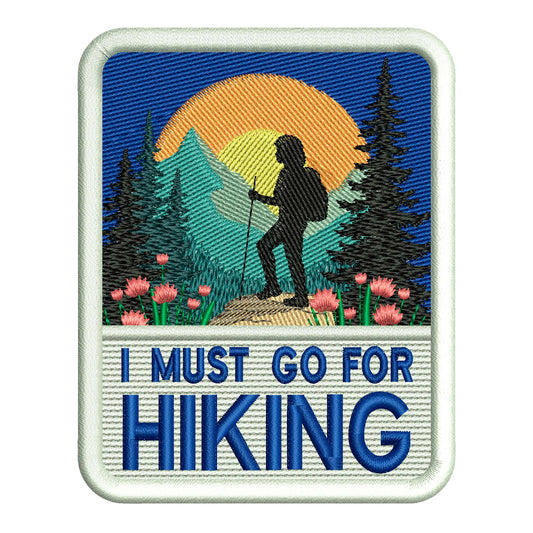 I must Go Patch Embroidery Design