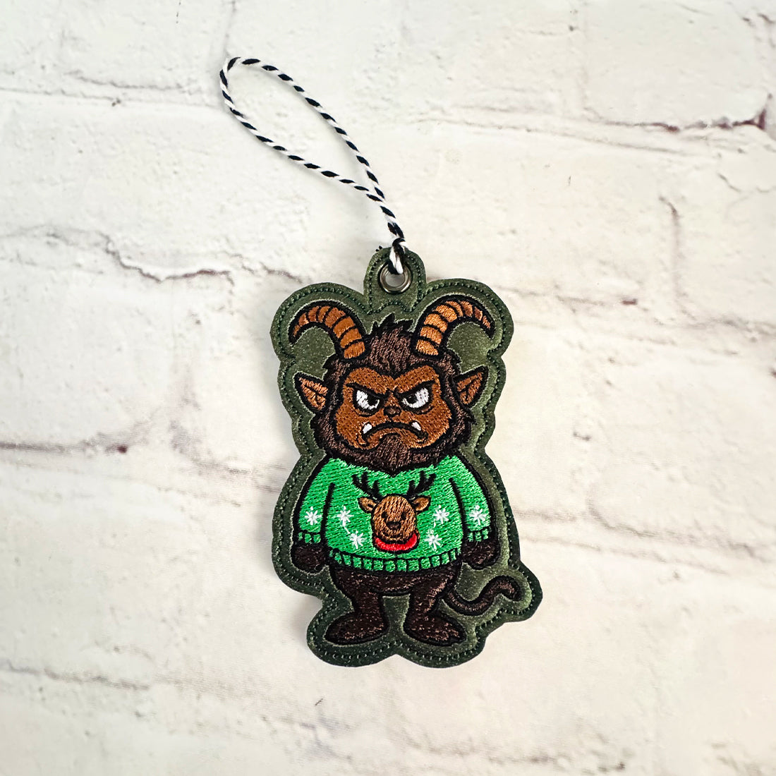 Krampus in a Sweater Ornament