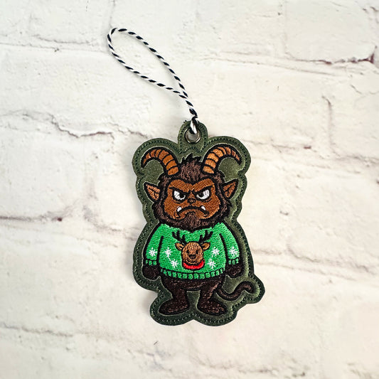 Krampus in a Sweater Ornament