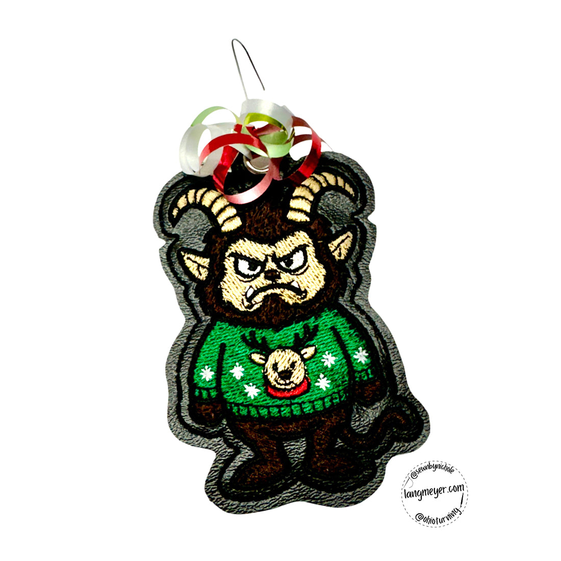 Krampus in a Sweater Ornament