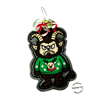 Krampus in a Sweater Ornament