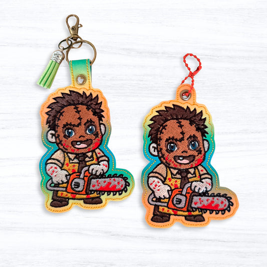 Leatherface Snap Tab & Eyelet Fob