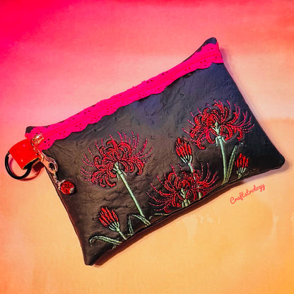 Spider Lily Zipper Bag