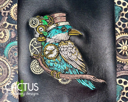 Mechanical Bird Embroidery Design