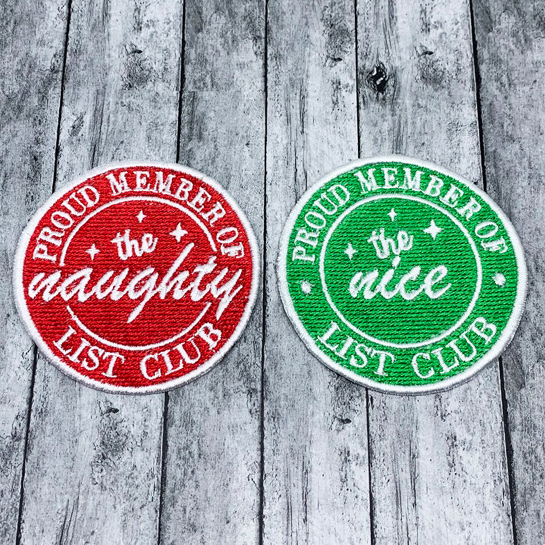 Naughty & Nice List Club Patch Embroidery Design