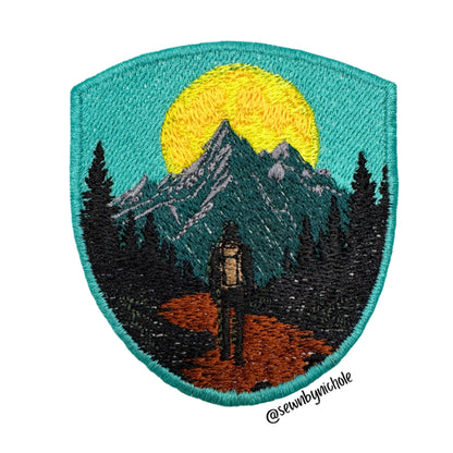 Night View Patch Embroidery Design