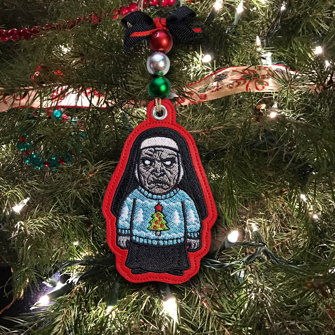Nun in a Sweater Ornament