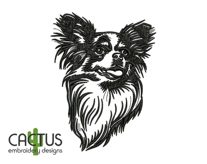 Papillon Embroidery Design