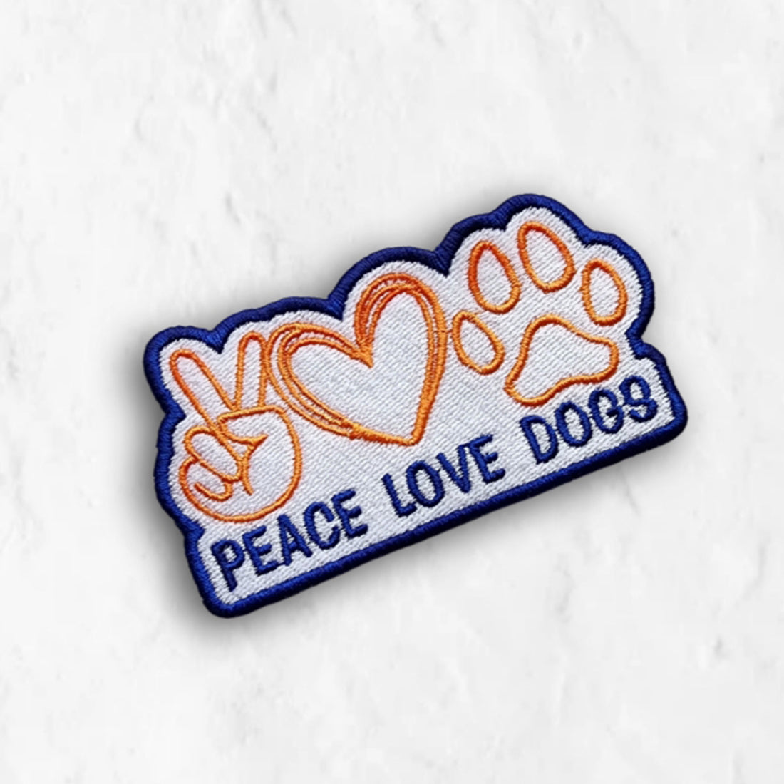 Peace Love Dogs Patch Embroidery Design