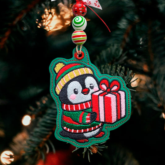 Penguin in a Sweater Ornament