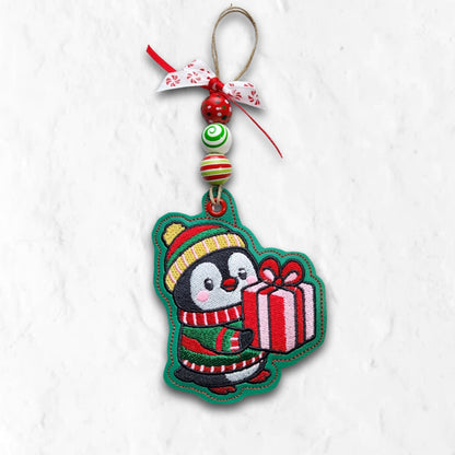 Penguin in a Sweater Ornament