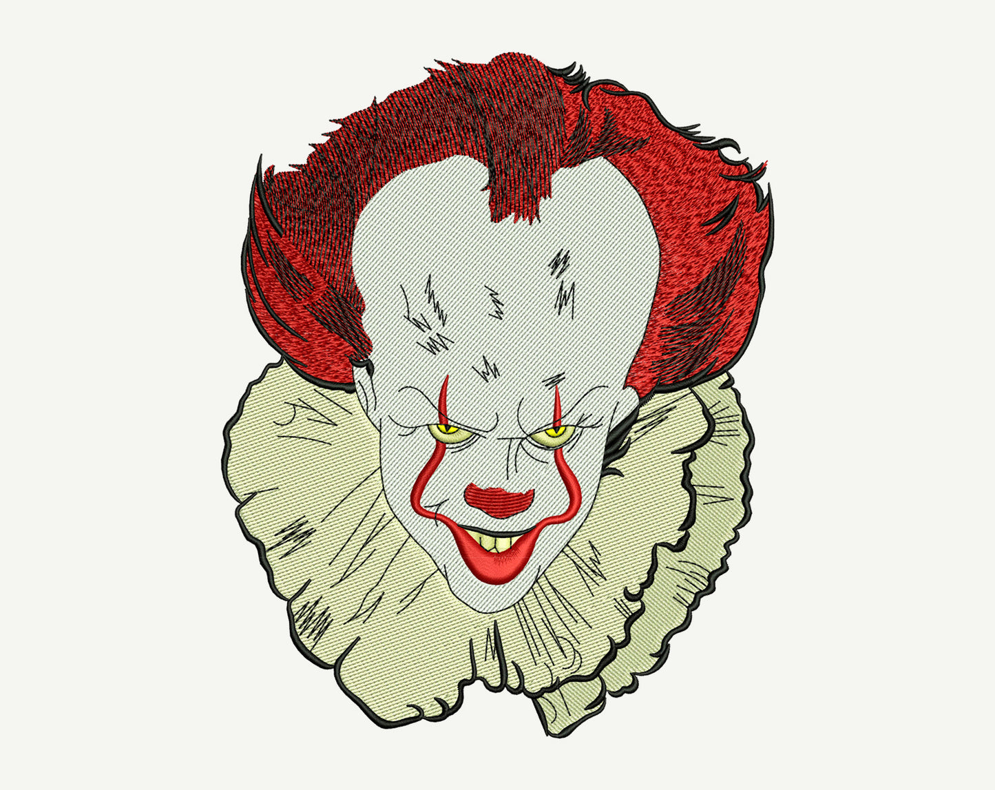 Creepy Clown Embroidery Design
