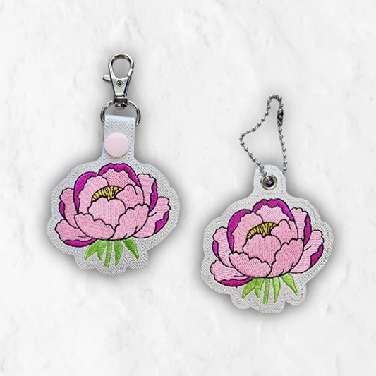 Peony Snap Tab & Eyelet Fob