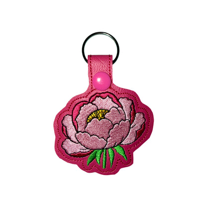 Peony Snap Tab & Eyelet Fob