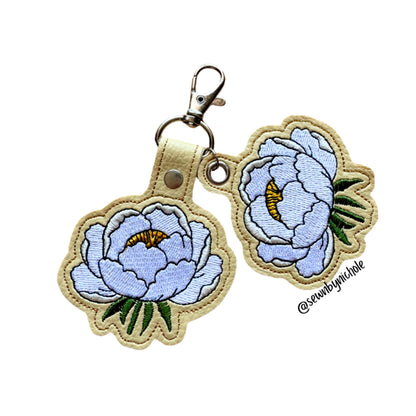 Peony Snap Tab & Eyelet Fob