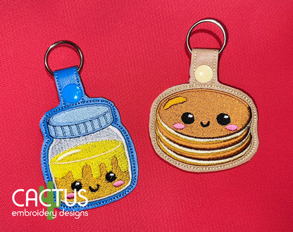 Perfect Match Pancakes & Honey Eyelet Fob, Snap Tab & Feltie