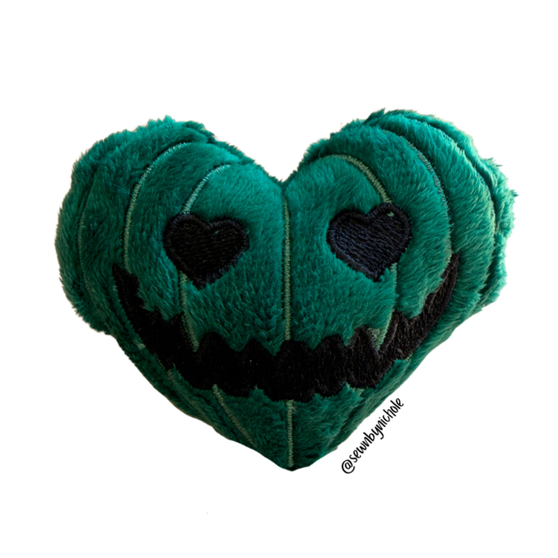 Pumpkin heart plushie Halloween ITH embroidery design, cute heart-shaped pumpkin plush