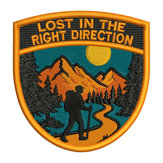 Right Direction Patch Embroidery Design
