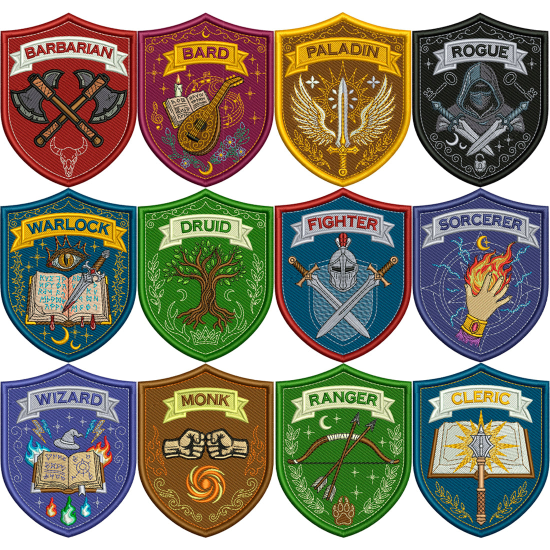 Fantasy Class Patch Set of 13 Embroidery Designs