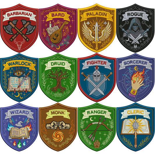 Fantasy Class Patch Set of 13 Embroidery Designs