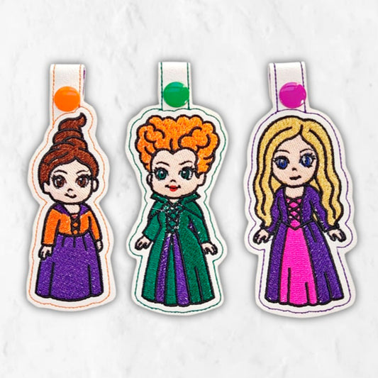 Sanderson Sisters Snap Tab & Eyelet Fob