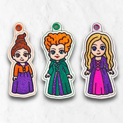 Sanderson Sisters Snap Tab & Eyelet Fob