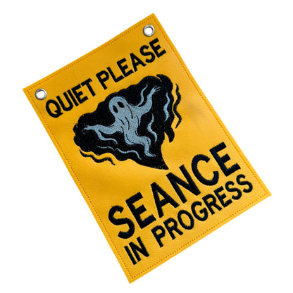 Seance in Progress Halloween decoration ghost door sign and patch machine embroidery design 