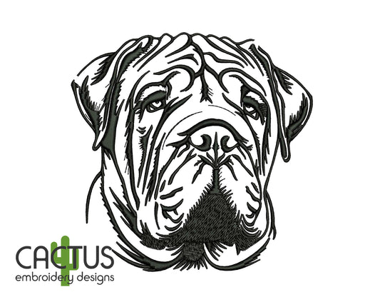 Shar Pei Embroidery Design