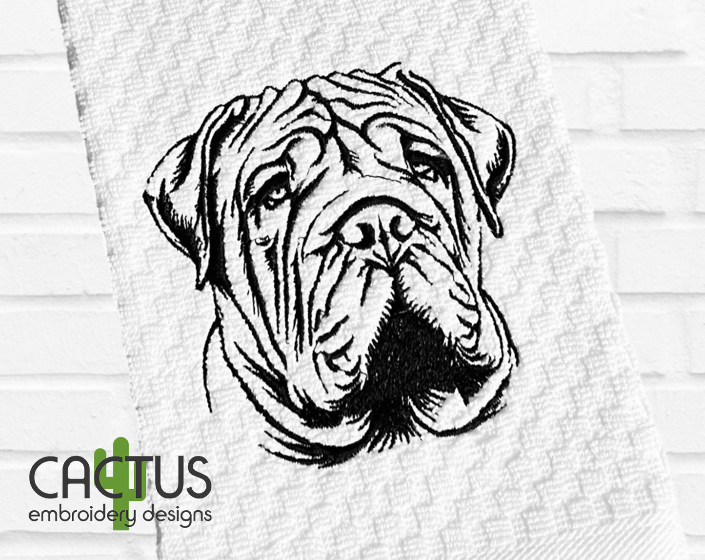 Shar Pei Embroidery Design