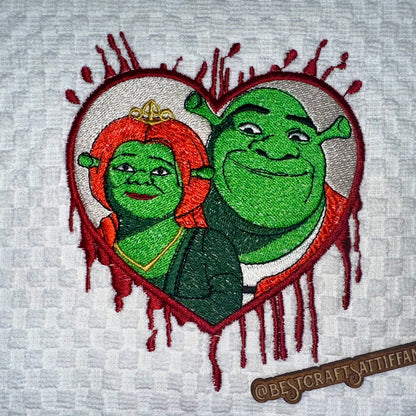 Shrek Fiona Embroidery Design