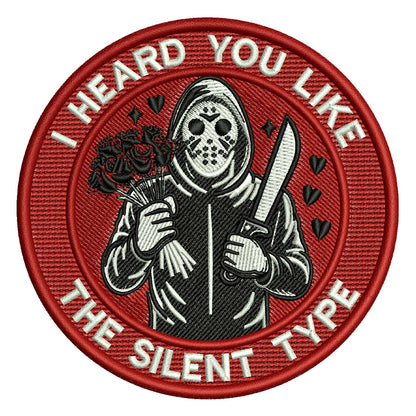 Silent Type Patch Embroidery Design