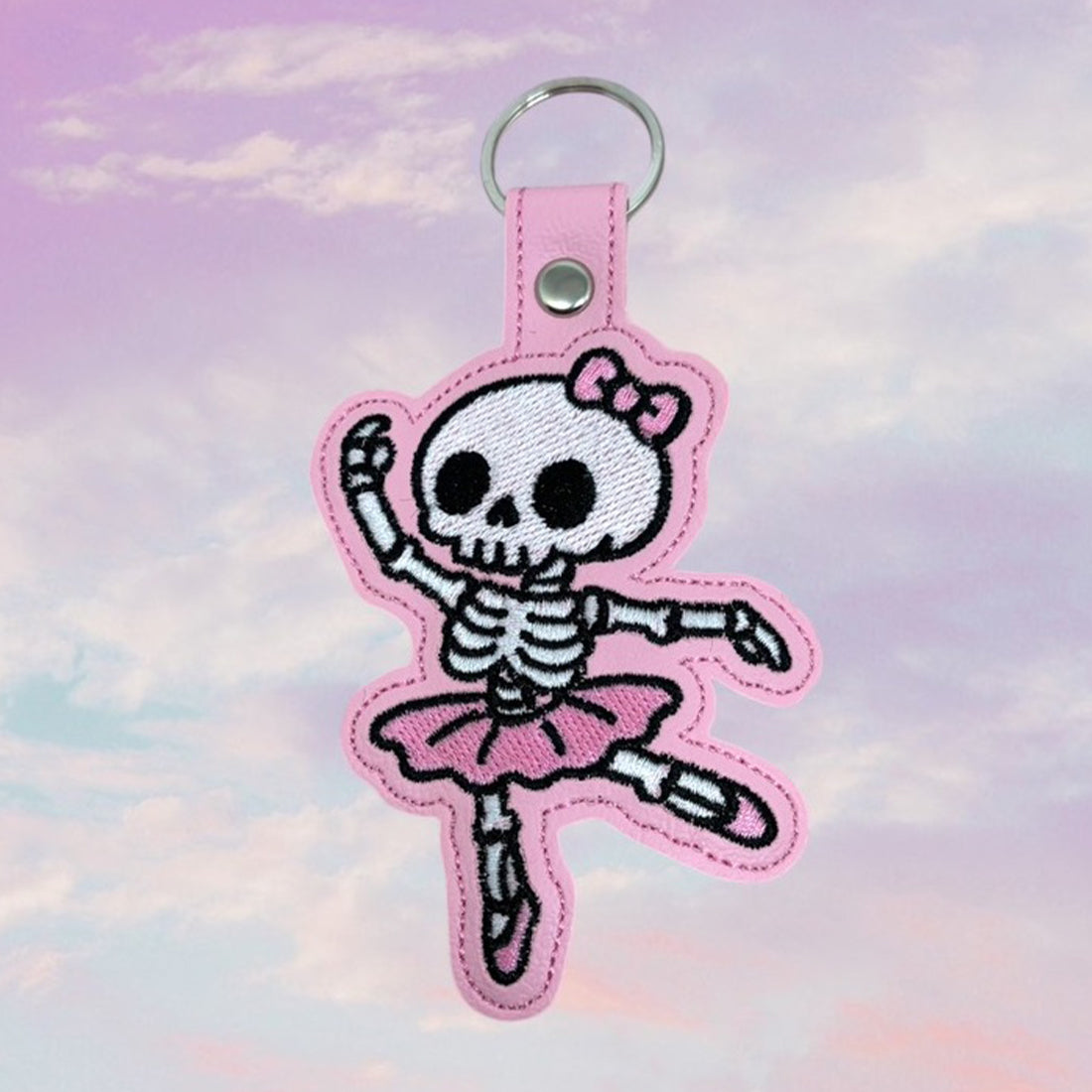 Skeleton Ballerina Snap Tab & Eyelet Fob