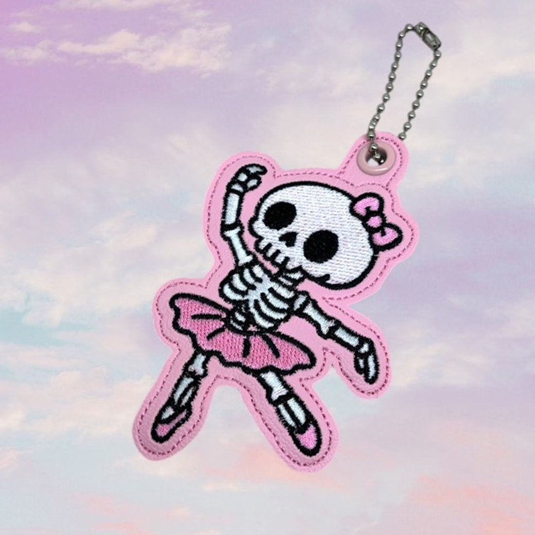 Skeleton Ballerina Snap Tab & Eyelet Fob