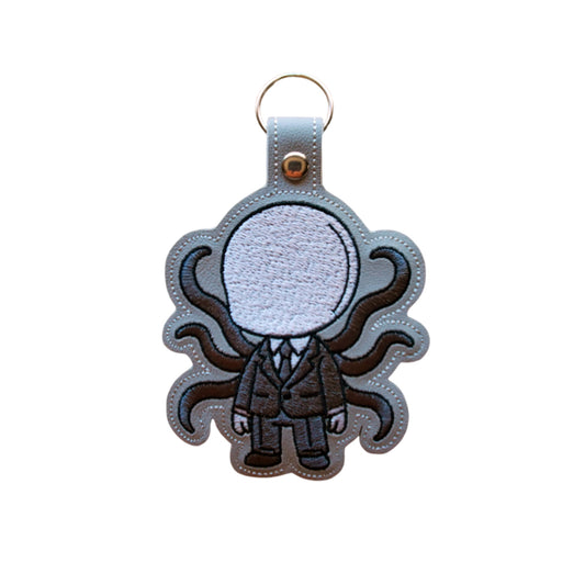 Slenderman Snap Tab & Eyelet Fob