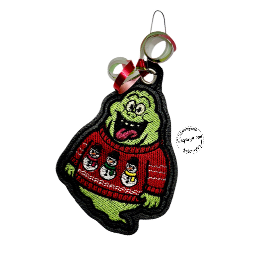 Slimer in a Sweater Ornament