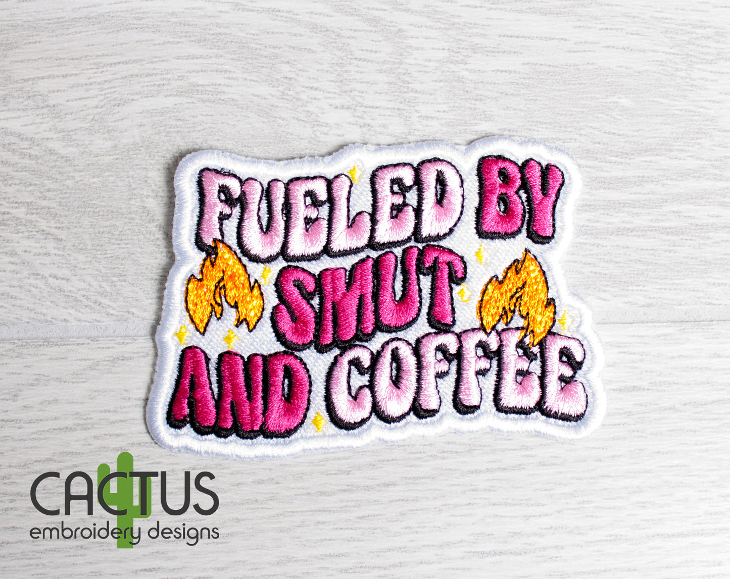 Smut & Coffee Patch Embroidery Design
